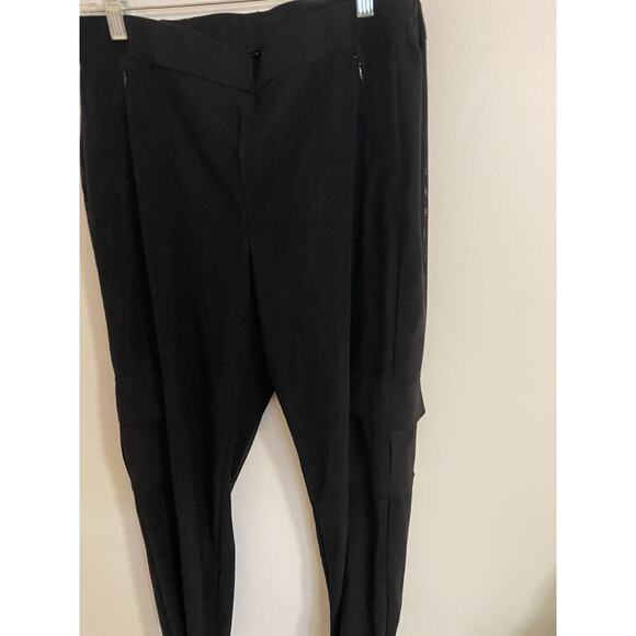 Elle Tahari Joggers Black Mesh Overlay Size L - Picture 2 of 7